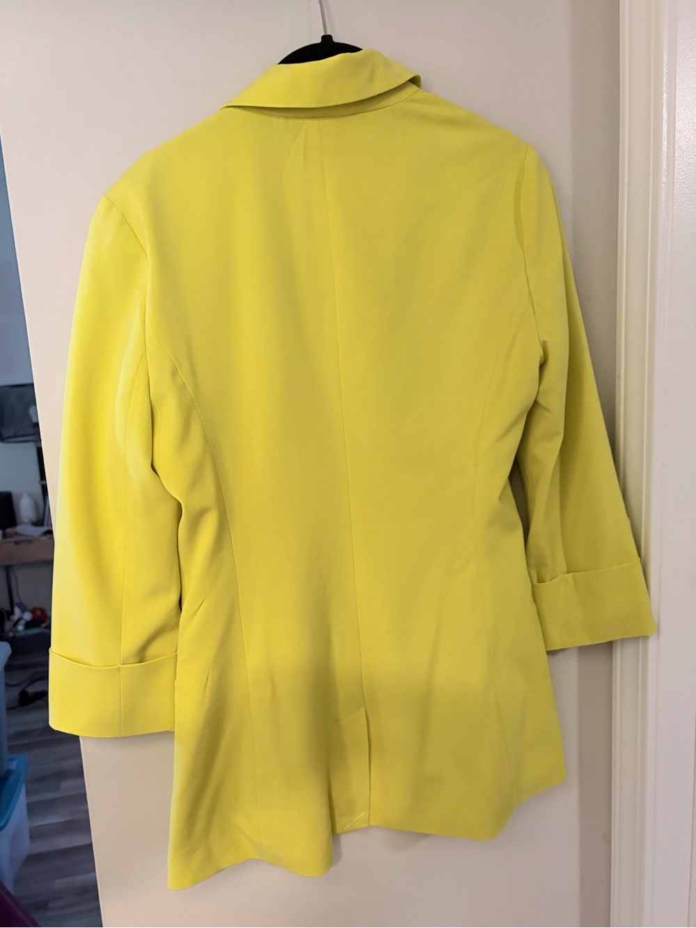 Violette Lemon Yellow Open-Front Blazer - Picture 4 of 5